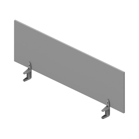 Gray partition with two brackets, on a white background.