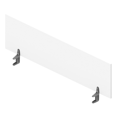 A white element with two brackets attached to the ends.