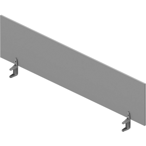 Gray rectangular element with two brackets on the short ends. The brackets are gray and encompass the element.