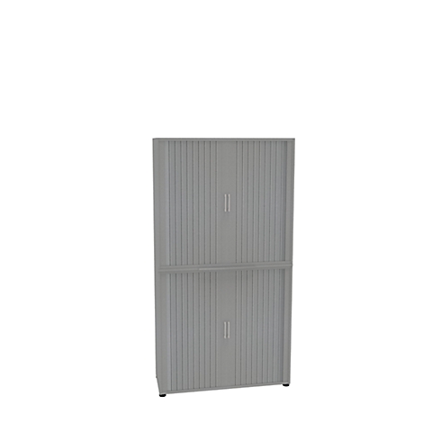 Armario de persiana transversal, de 2 piezas, An 1200 mm, 6 AA, plata