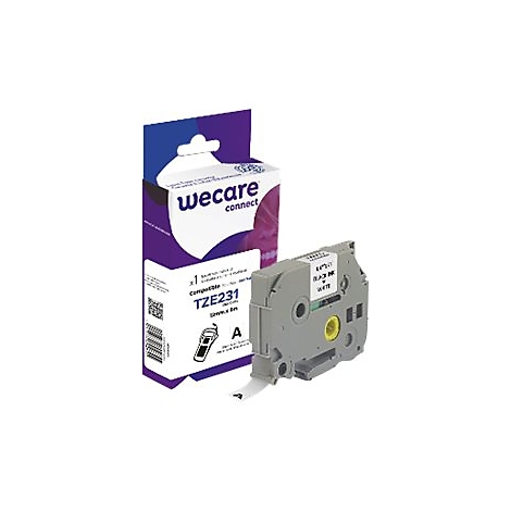 Etikettenband für Beschriftungsgeräte mit Kartonverpackung.