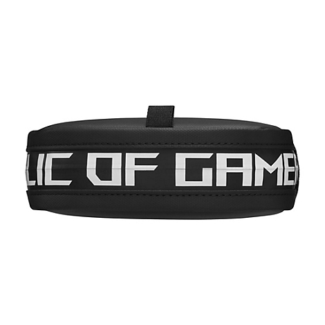 Schwarze Tasche mit Aufschrift "REPUBLIC OF GAME" in weißer Schrift. Oben ist eine kleine Schlaufe angebracht.