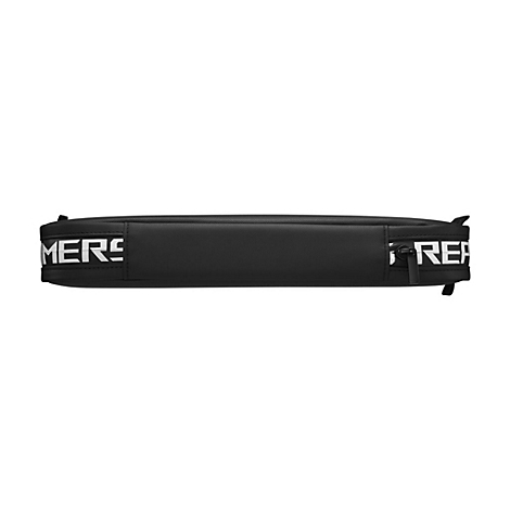 Sac noir avec texte blanc "MERS" et "REA". Fermeture éclair.