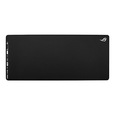 Schwarzes Mauspad mit ROG-Logo und ROG TYPE Schriftzug.
