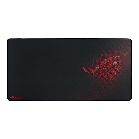 Tapis de souris noir avec logo rouge. En bas à gauche : "Republic of Gamers".