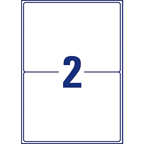 Avery® Zweckform Étiquettes d'expédition LR7168, adhésives permanentes, adaptées à l'imprimante, papier recyclé, rectangulaires, blanc naturel, 200 pièces sur 100 feuilles