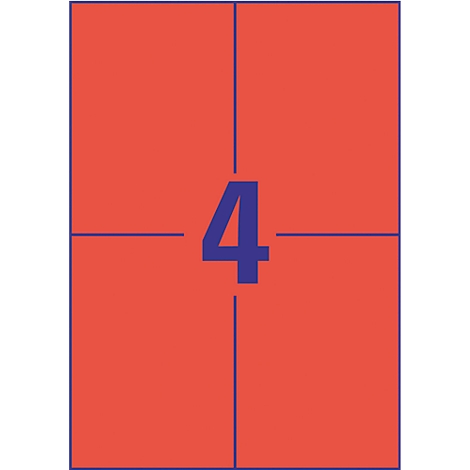 Orange background with blue '4' in the middle and blue lines dividing the background into squares.