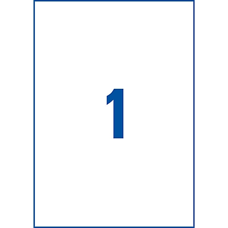 White square with blue border, blue digit 1 in the center.