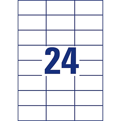 Sheet of stickers with the number 24.