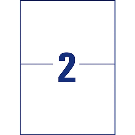 White label with the blue number 2.