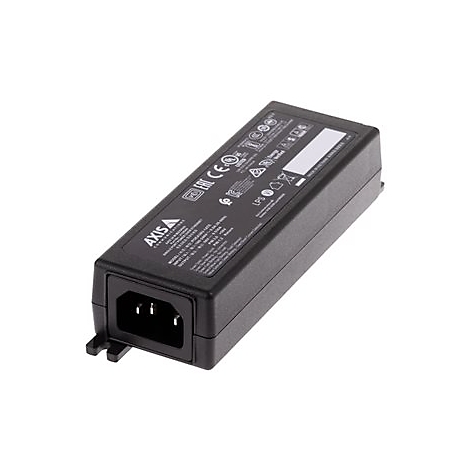 Schwarzes Netzteil mit IEC-Stecker. Aufschrift: AXIS.