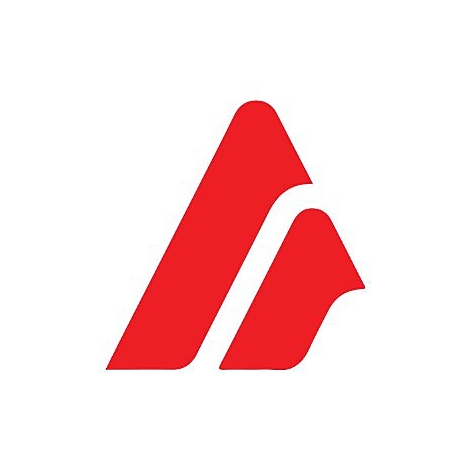 Rotes, stilisiertes A-Logo auf weißem Hintergrund.