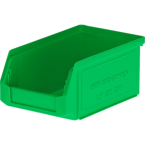 Bac de rangement en plastique vert de SSI Schäfer.