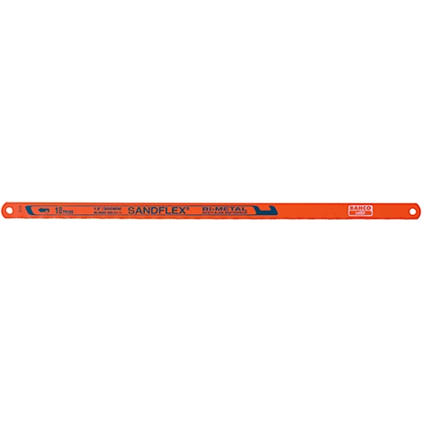 An orange saw blade with the text "SANDFLEX" on it.
