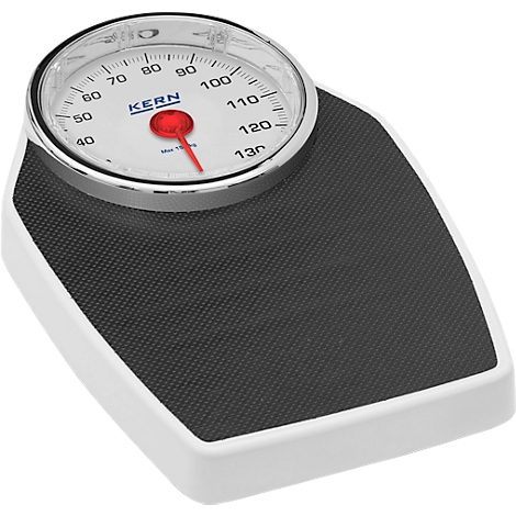 Balance avec cadran rond, l'aiguille rouge indique le poids.