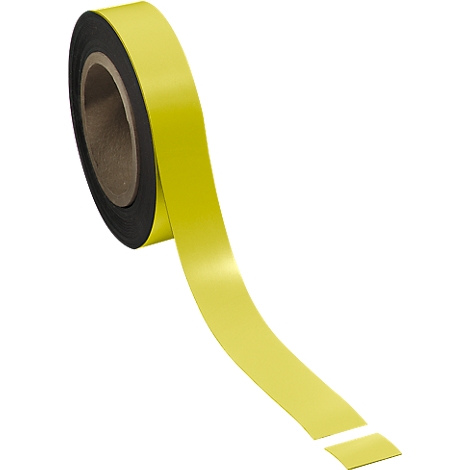 Bande magnétique inscriptible, 30 mm x 100 m, jaune