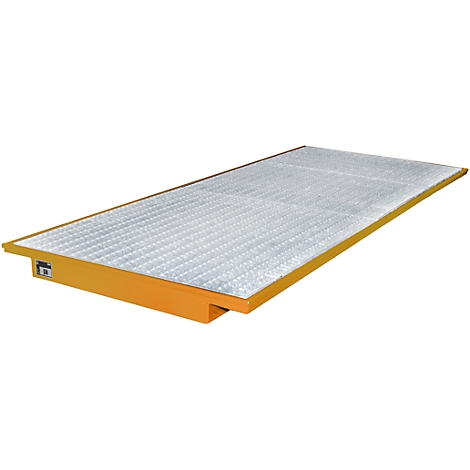 Filtro rectangular, enmarcado en amarillo, cubierto con una rejilla metálica.