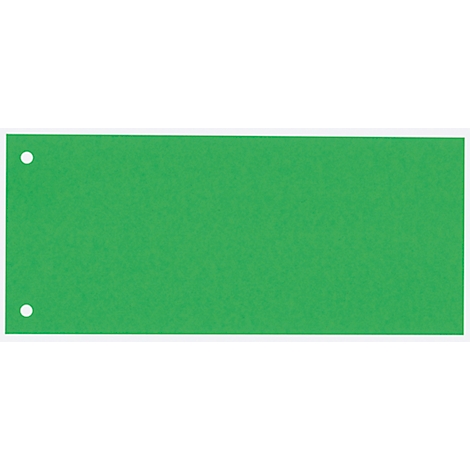 Un rectangle vert avec deux trous, en haut et en bas, sur fond blanc.