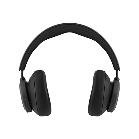 Schwarzer Over-Ear-Kopfhörer mit gepolstertem Kopfbügel vor weißem Hintergrund.