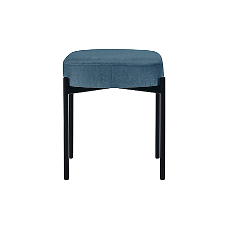 Blau krukje met zwart frame.