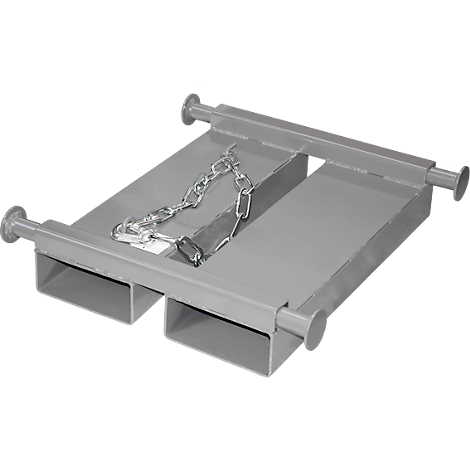 Bauer Big Bag Traverse TBB-E, for forklift, L 650 x W 610 x H 145 mm, up to 1000 kg, steel, mouse grey