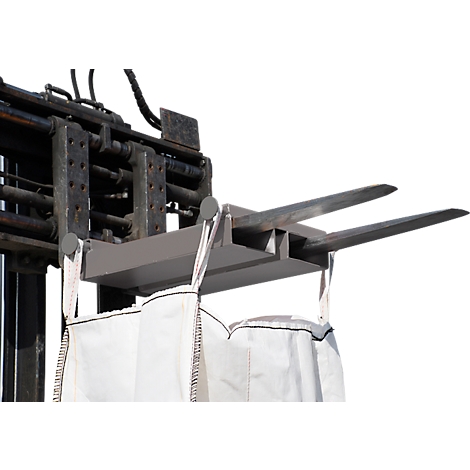 Bauer Big Bag Traverse TBB-E, for forklift, L 650 x W 610 x H 145 mm, up to 1000 kg, steel, mouse grey