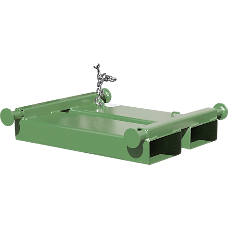 Bauer Big Bag Traverse TBB-E, for forklift, L 650 x W 610 x H 145 mm, up to 1000 kg, steel, reseda green