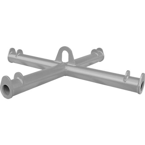 Bauer Big Bag Traverse TBB, for crane, L 1100 x W 1100 x H 215 mm, up to 2000 kg, tubular steel, mouse gray