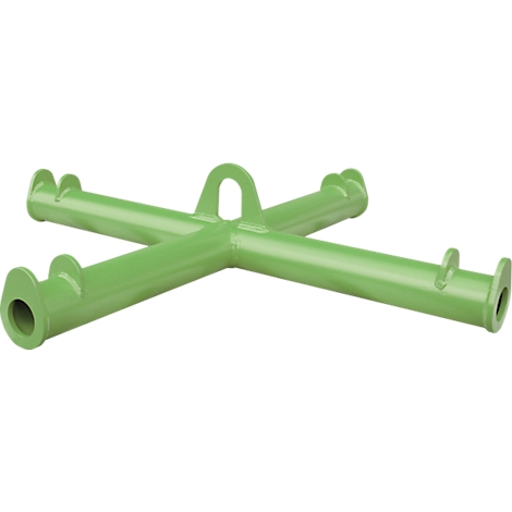 Bauer Big Bag Traverse TBB, for crane, L 1100 x W 1100 x H 215 mm, up to 2000 kg, tubular steel, reseda green