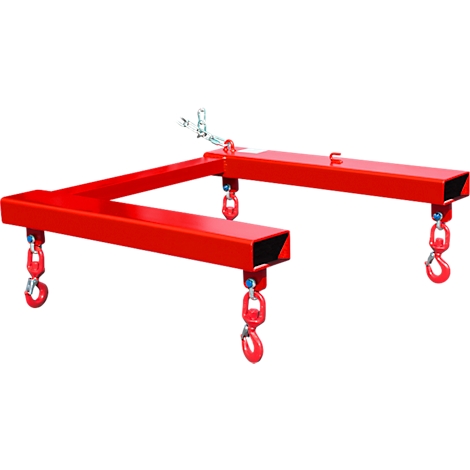 Bauer Big Bag Traverse TBB-W, for forklift truck, L 900 x W 945 x H 365 mm, up to 1250 kg, steel, fire red