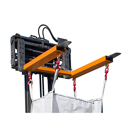 Bauer Traverse pour big bags TBB-W, pour chariot élévateur, L 900 x l 945 x H 365 mm, jusqu'à 1250 kg, acier, jaune-orange