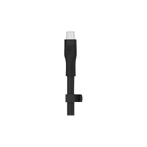 Schwarzes USB-C Ladekabel, an dessen Stecker ein Halter befestigt ist.