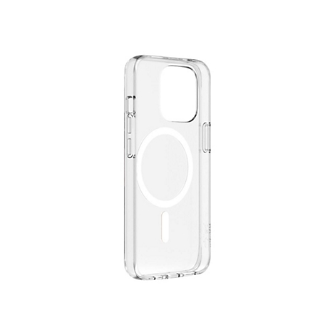 Coque de téléphone transparente, avec découpes pour appareil photo et boutons.