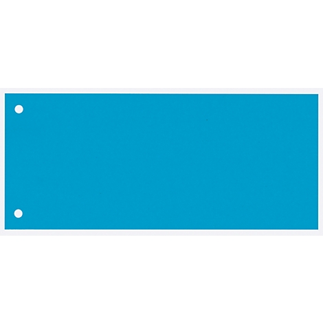 Rectangular turquoise sign with two holes. White border.