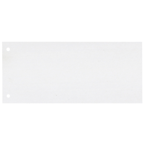 White rectangular sheet with two holes at the top left and bottom left.