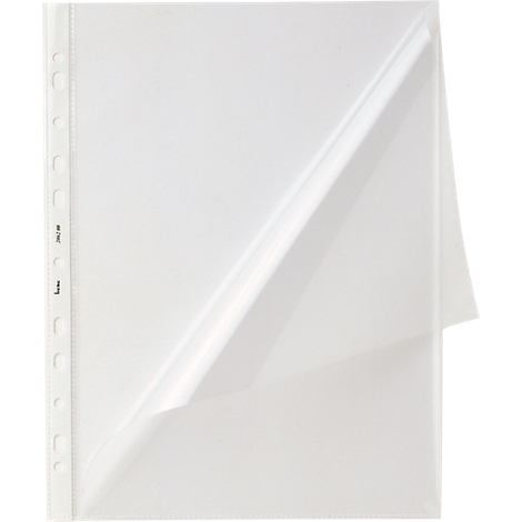 Transparent clear view folder with holes for documents.