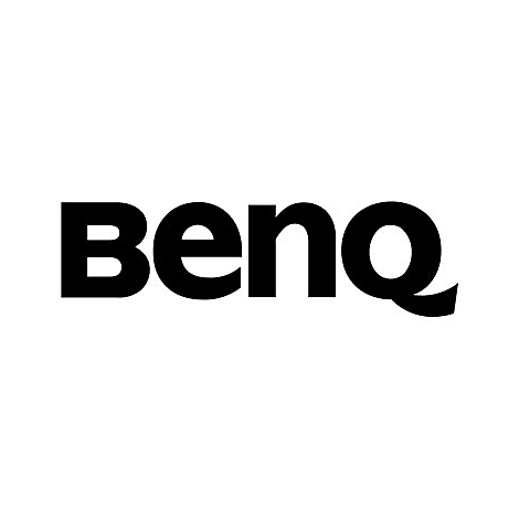 Schwarzes BenQ-Firmenlogo auf weißem Hintergrund.