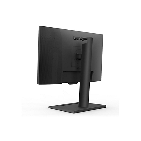 Schwarzer Monitor, Rückansicht. BenQ-Logo oben, Halterung und Standfuß.