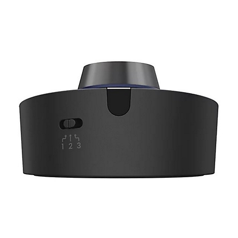 Schwarzes Gerät, mit Umschalter und Kennzeichnung 1, 2, 3. Oben ein abgesetzter grauer Aufsatz.