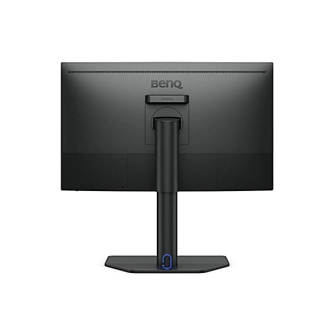 Arrière d'un moniteur noir avec pied. Logo BenQ et texte "PhotoVue".