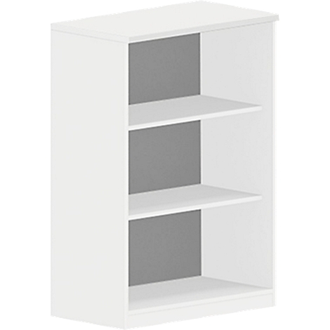 Bibliothèque étagères NEVADA, panneau de particules, 3 HC, l. 800 x P 445 x H 1160 mm, blanc 
