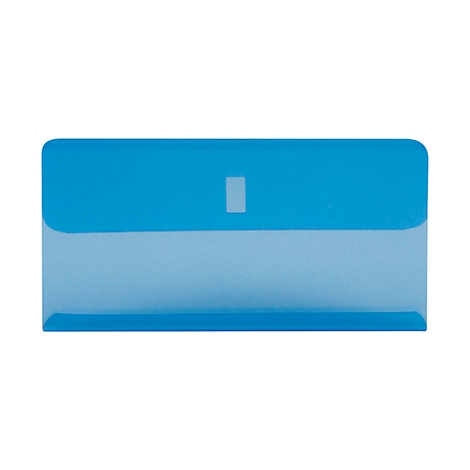 Blue document folder with a lighter, transparent area.