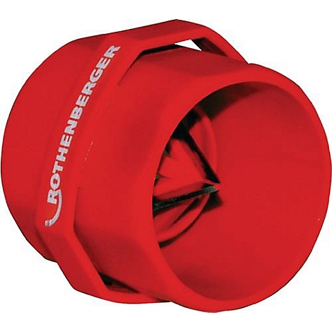 Rode pijpsnijder met het "ROTHENBERGER" logo.