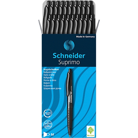 Ecolutions Clic Stic - Stylo bille rétractable pointe moyenne 1 mm - Noir  (paquet 50 unités) - La Poste