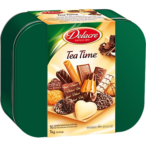LOT DE 4 - DELACRE - Tea Time Biscuits assortiment - boîte 400 g