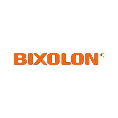 Das orangefarbene Logo des Unternehmens Bixolon auf weißem Hintergrund.