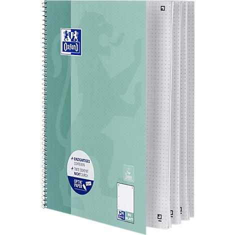 Bloc-notes OXFORD School DIN A4+, 80 pages, quadrillé, menthe