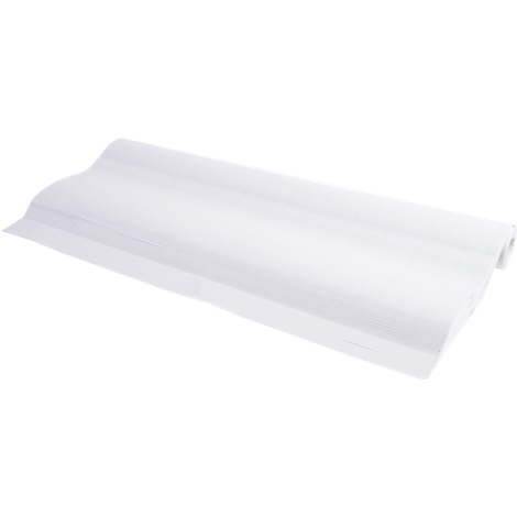 Un rouleau de papier blanc. Il semble fin et légèrement ondulé.