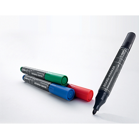 Board-Marker Sigel, 4er Set, Rundspitze: 2-3 mm, leicht abwischbar, farbsortiert