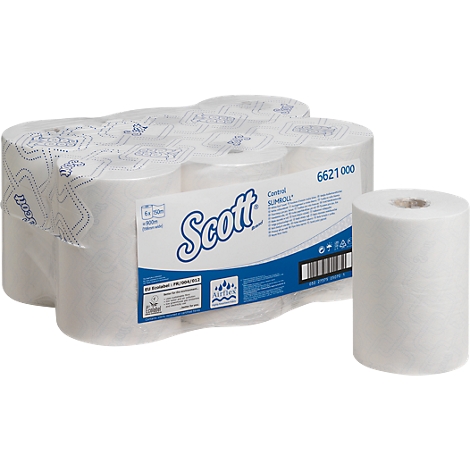 Bobine essuie-mains Control Slimroll Scott , 1 épaisseur, longueur 150 mètres, 6 rouleaux